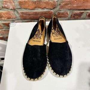 Miz Mooz Black Suede Espadrille Slip-Ons - size 36 (women’s 5.5-6)